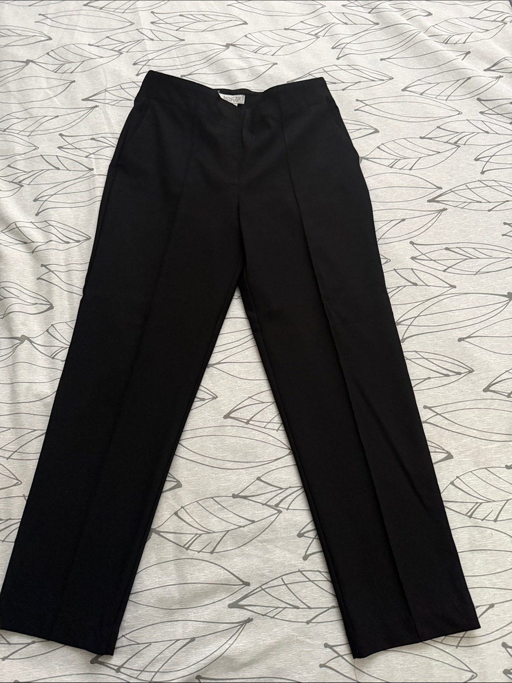 Rachel Zoe Black Straight-Leg Tailored Pants